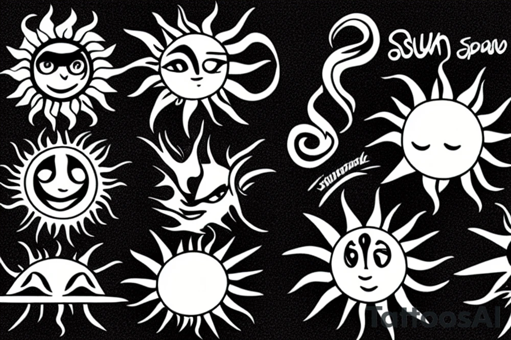 Sun flare tattoo idea