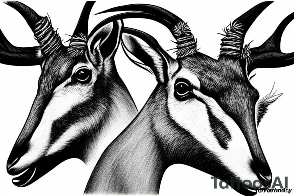 Pronghorn male tattoo idea