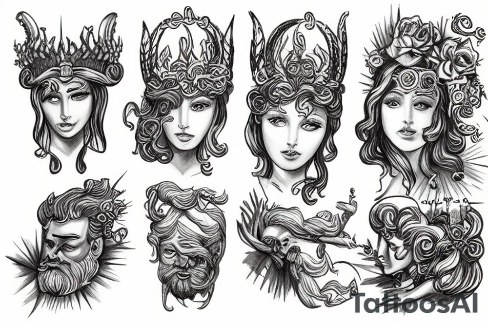 Greek gods tattoo idea