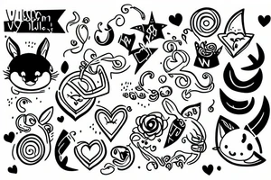Cute wywerns cuddling tattoo idea