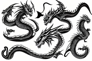 Dragons cuddling tattoo idea