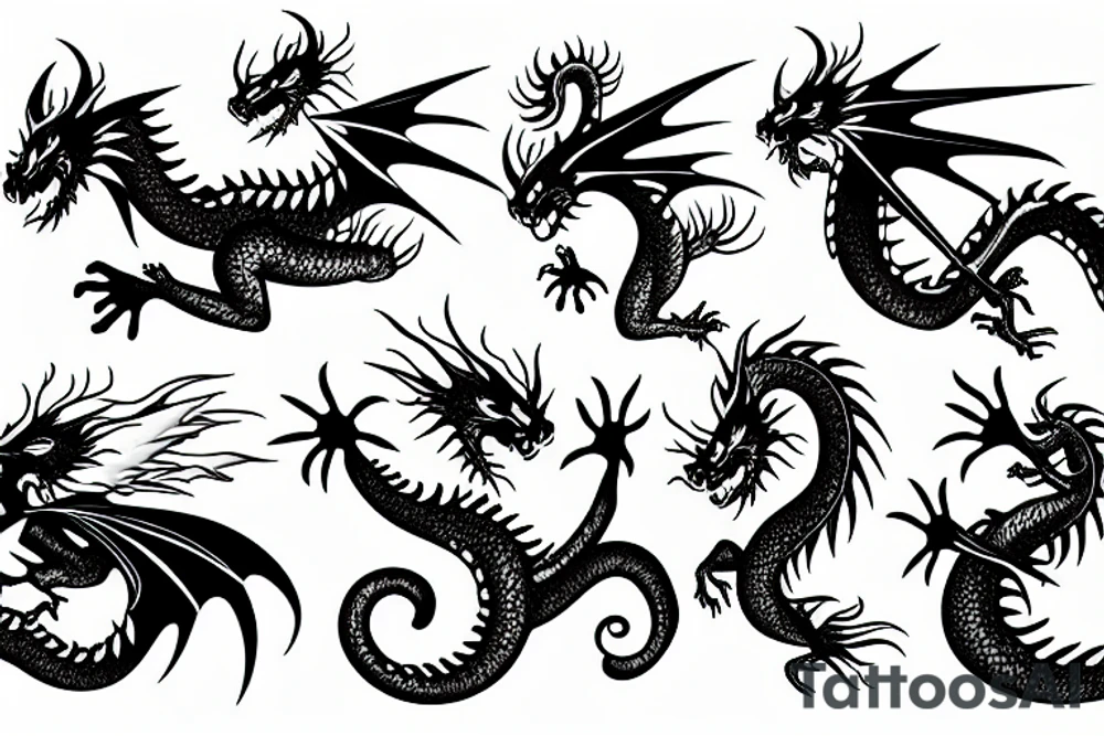 Dragon hugs tattoo idea
