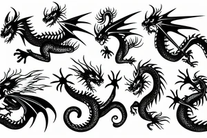Dragon hugs tattoo idea