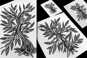 Olive tree tattoo idea