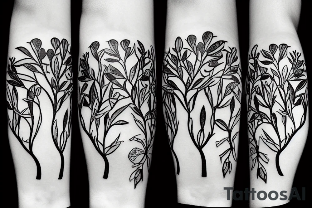 Olive tree tattoo idea
