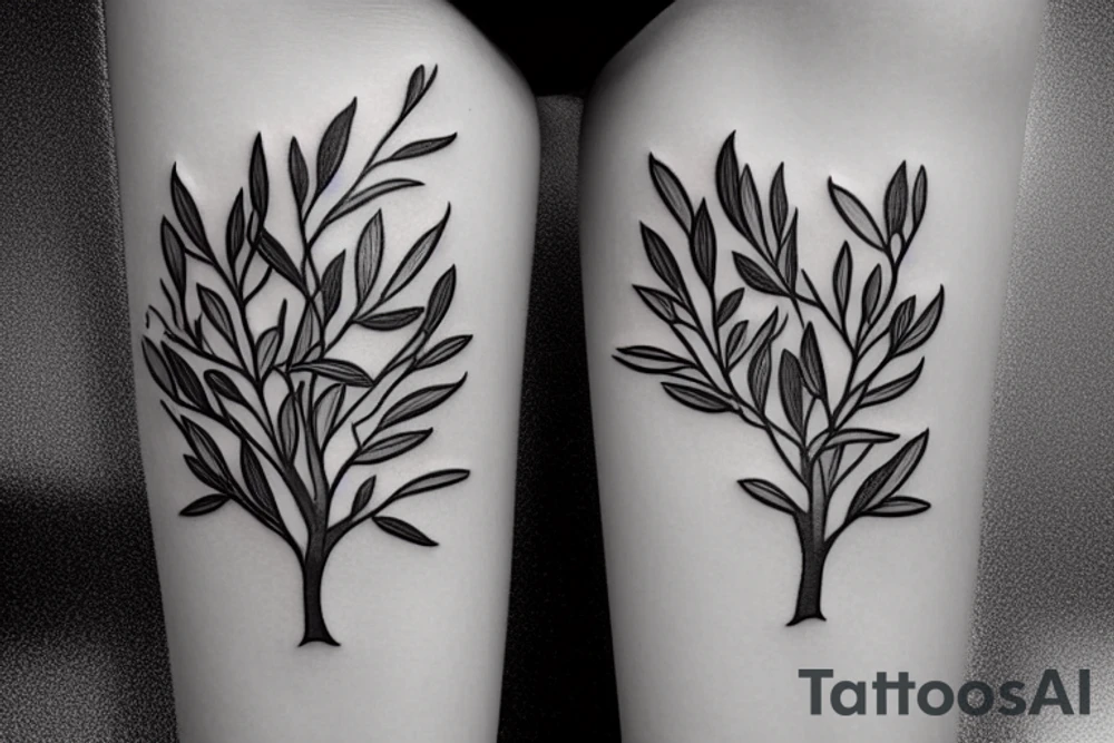 Olive tree tattoo idea