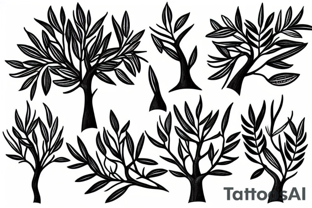 Olive tree tattoo idea