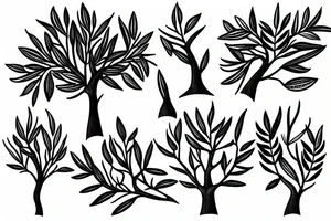Olive tree tattoo idea