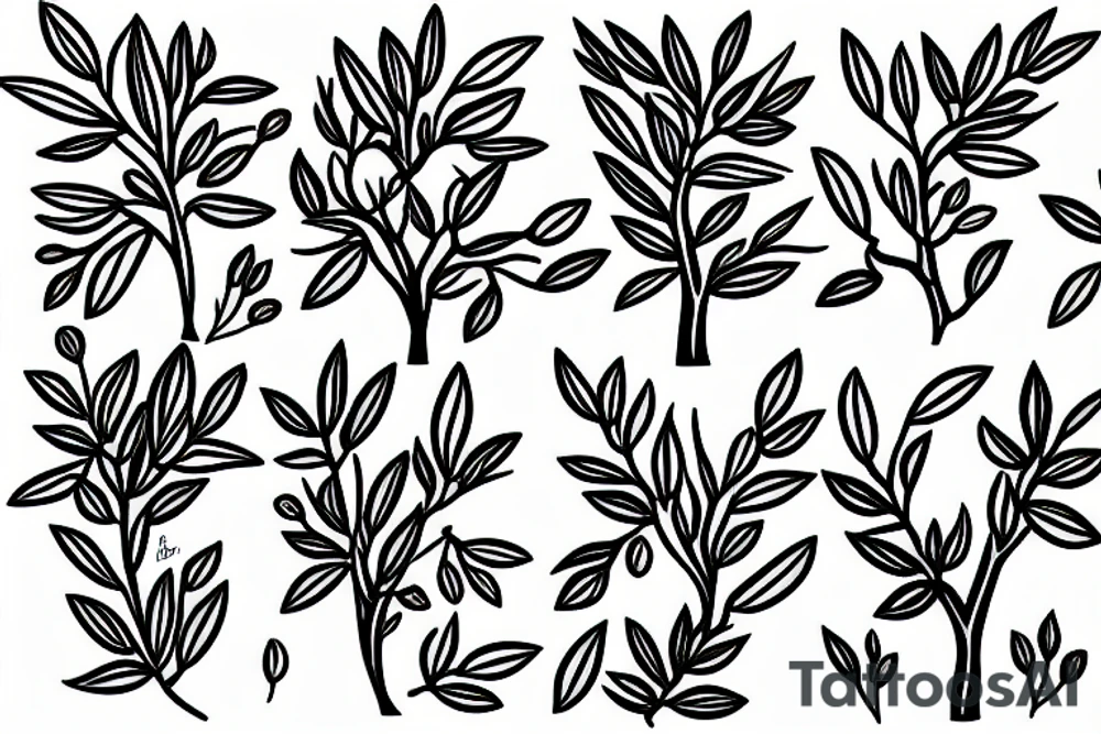 Olive tree tattoo idea