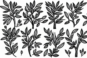 Olive tree tattoo idea