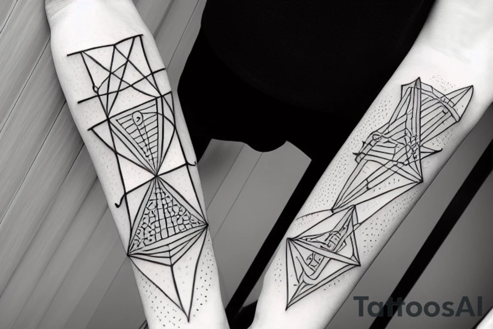 an arm sleeve space and geometry themed tattoo tattoo idea an arm sleeve space and geometry themed tattoo tattoo idea