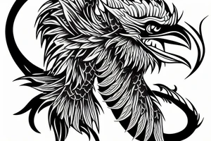 arm sleeve. raven dragon monkey tattoo idea