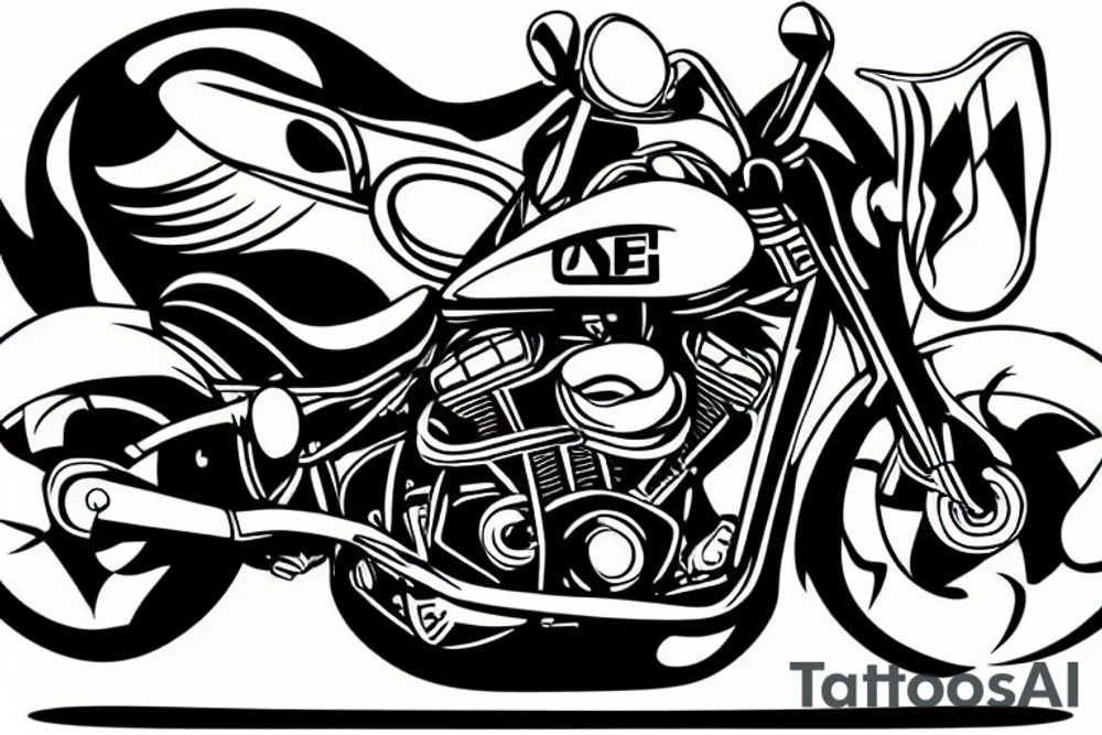 motorcycles and golfing tattoo idea