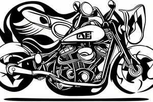 motorcycles and golfing tattoo idea