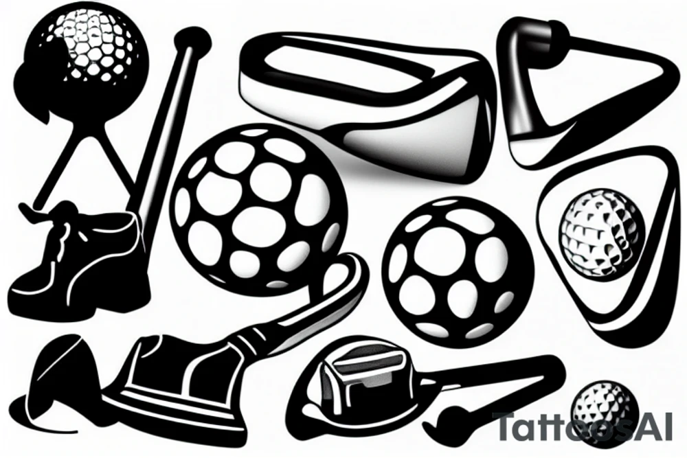 golfing tattoo idea