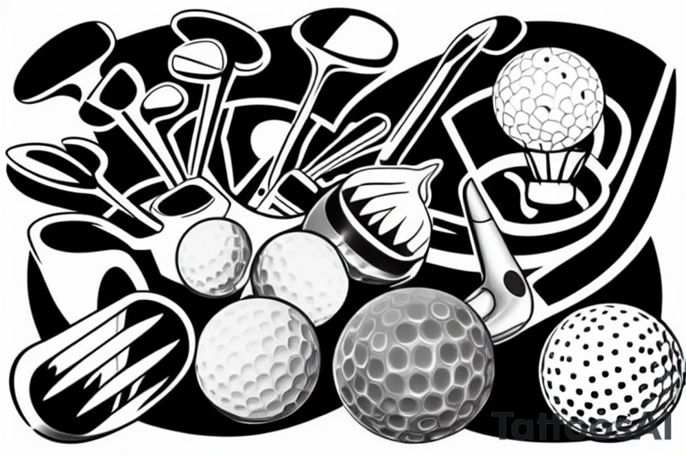 golfing tattoo idea