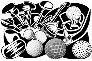golfing tattoo idea