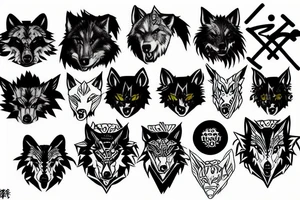 Savage wolf tattoo idea