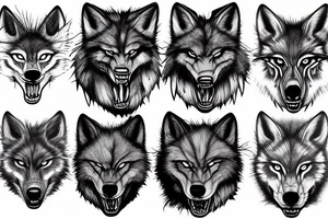 Savage wolf tattoo idea
