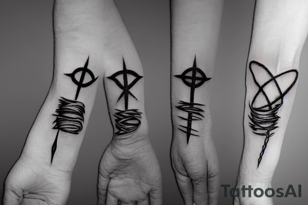 Barbed wire hand tattoo idea
