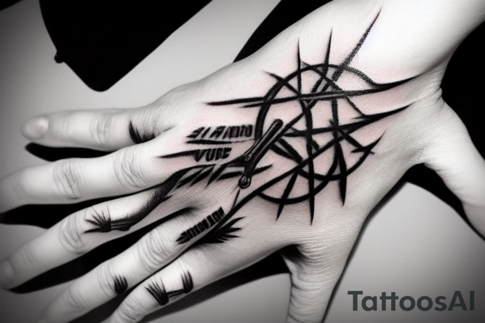 Barbed wire hand tattoo idea