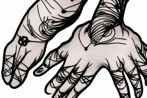 Barbed wire hand tattoo idea