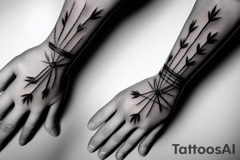 Barbed wire hand tattoo idea