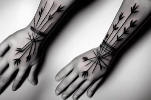 Barbed wire hand tattoo idea