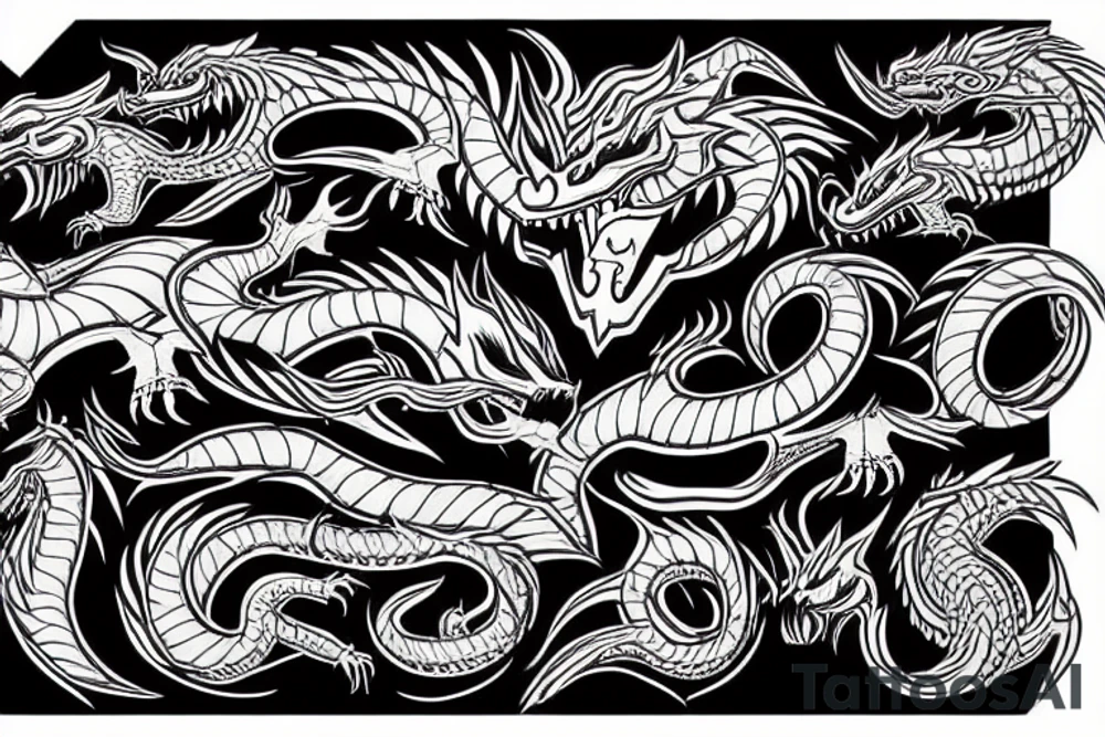 Elder dragon burn city tattoo idea