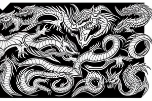 Elder dragon burn city tattoo idea