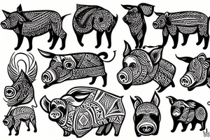 Ukranian pig tattoo idea