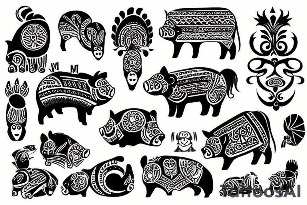 Ukranian pig tattoo idea