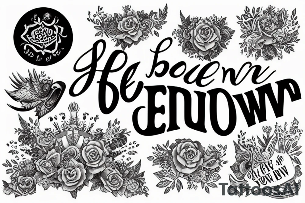 "be here now." tattoo idea