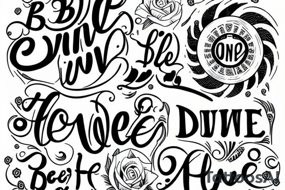 "be here now." tattoo idea