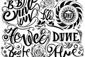 "be here now." tattoo idea