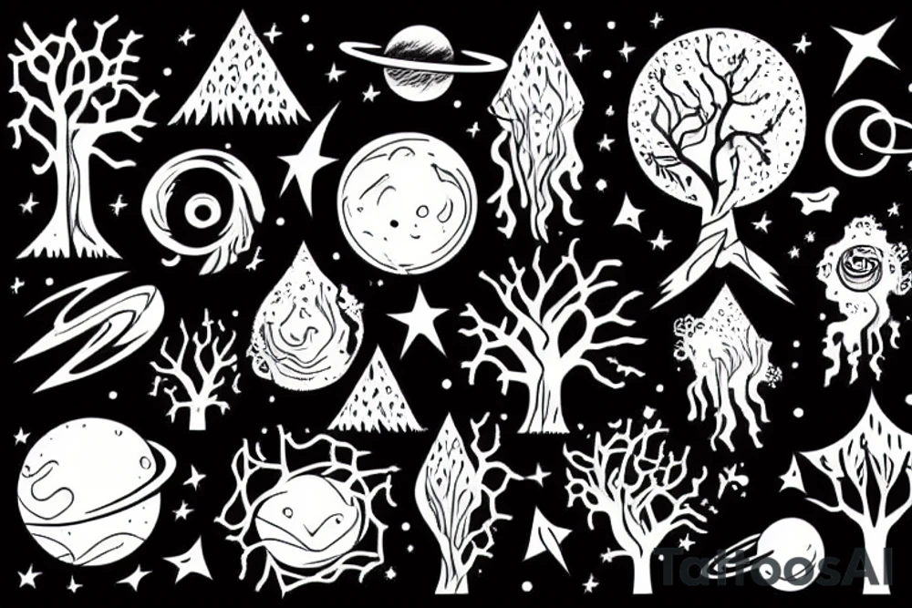 space tree children tattoo idea