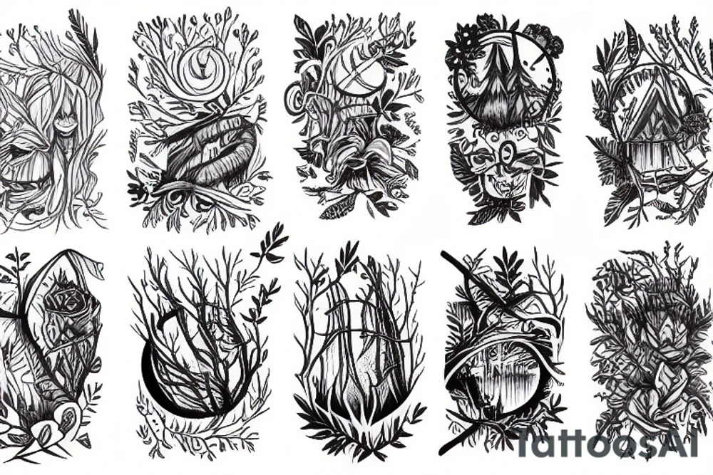 Forest morning tattoo idea