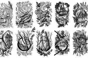 Forest morning tattoo idea