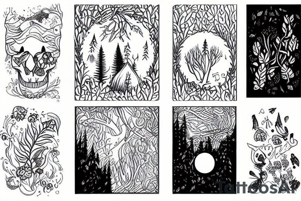 Forest morning tattoo idea