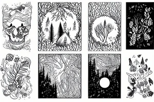 Forest morning tattoo idea