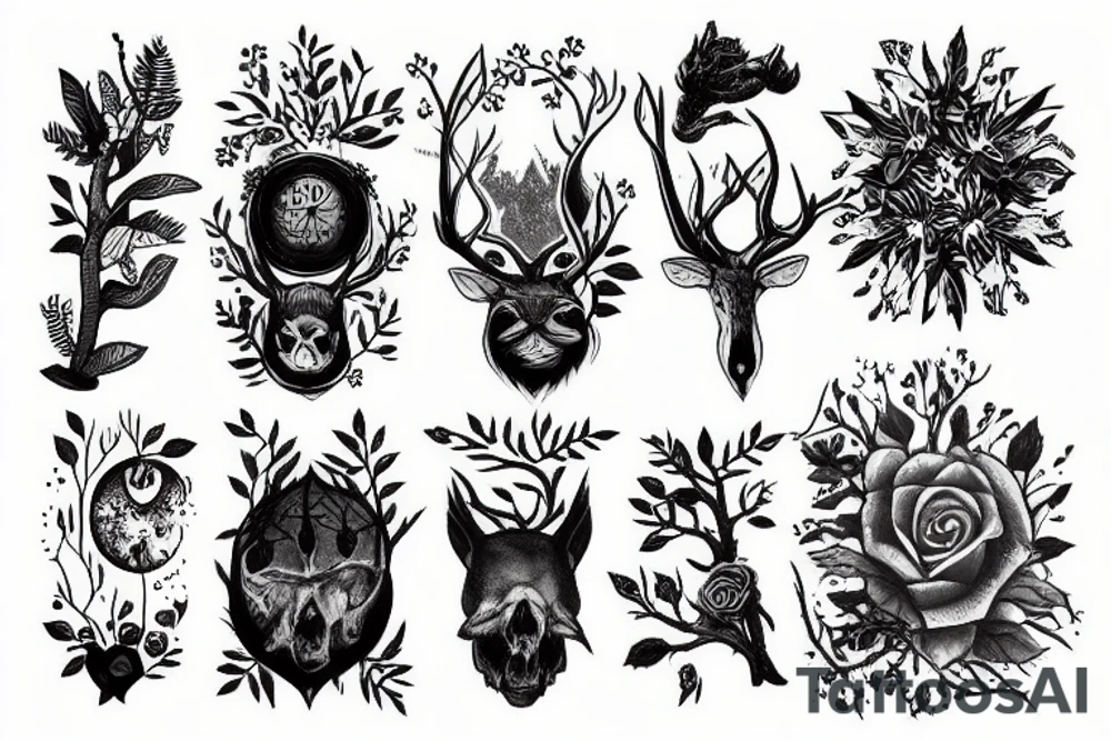 Forest morning tattoo idea