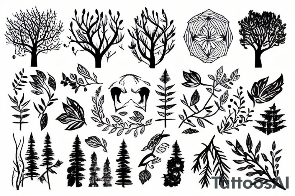 Forest morning tattoo idea