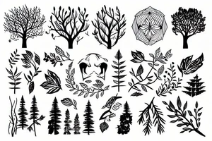 Forest morning tattoo idea