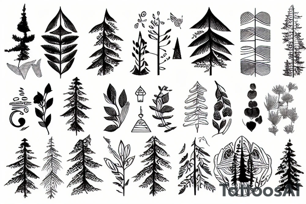Forest morning tattoo idea