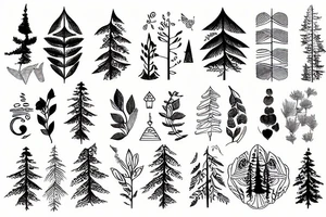 Forest morning tattoo idea