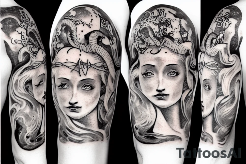 god Neptune tattoo idea