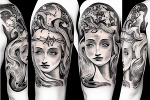 god Neptune tattoo idea