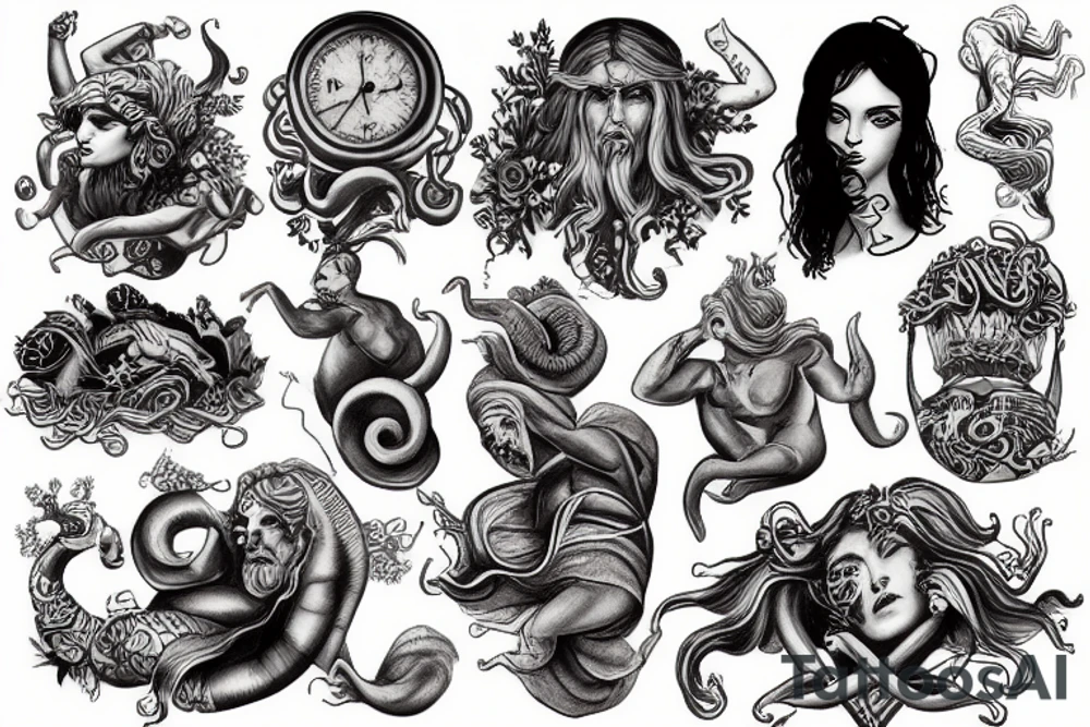 god Neptune tattoo idea