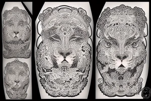 tiger buddha calm tattoo idea