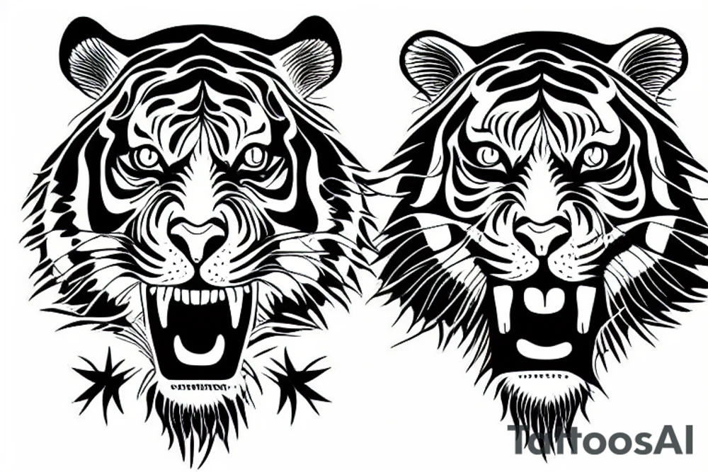 tiger calm tattoo idea